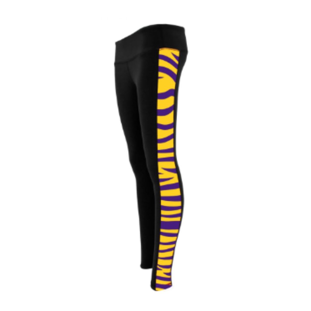 LSU Tiger Stripe Women's Yoga Pant/Legging - Fanwear - New! - 50% Off MSRP